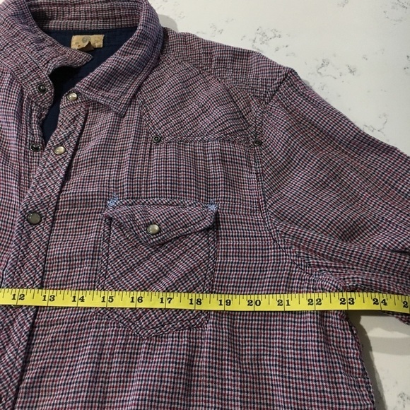 Trevero long sleeve button front plated print shirt size:XXL - Picture 5 of 8